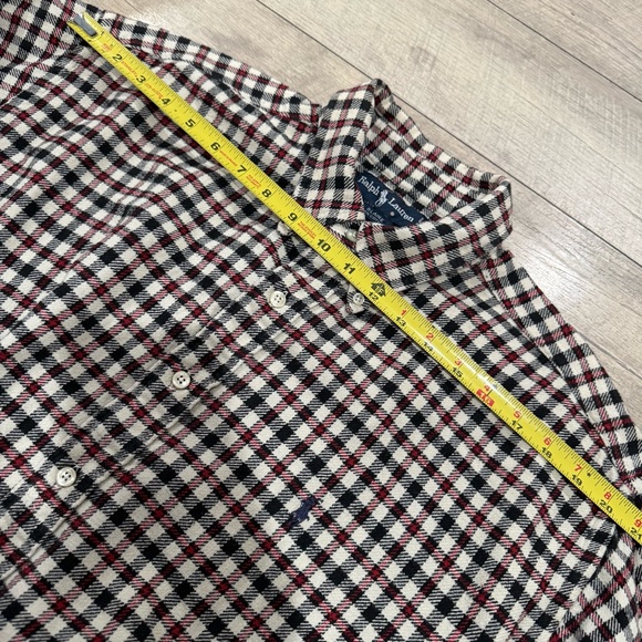 Vintage Ralph Lauren Blaire Cotton Button-Down Plaid Flannel Shirt In Size XL - Picture 9 of 10